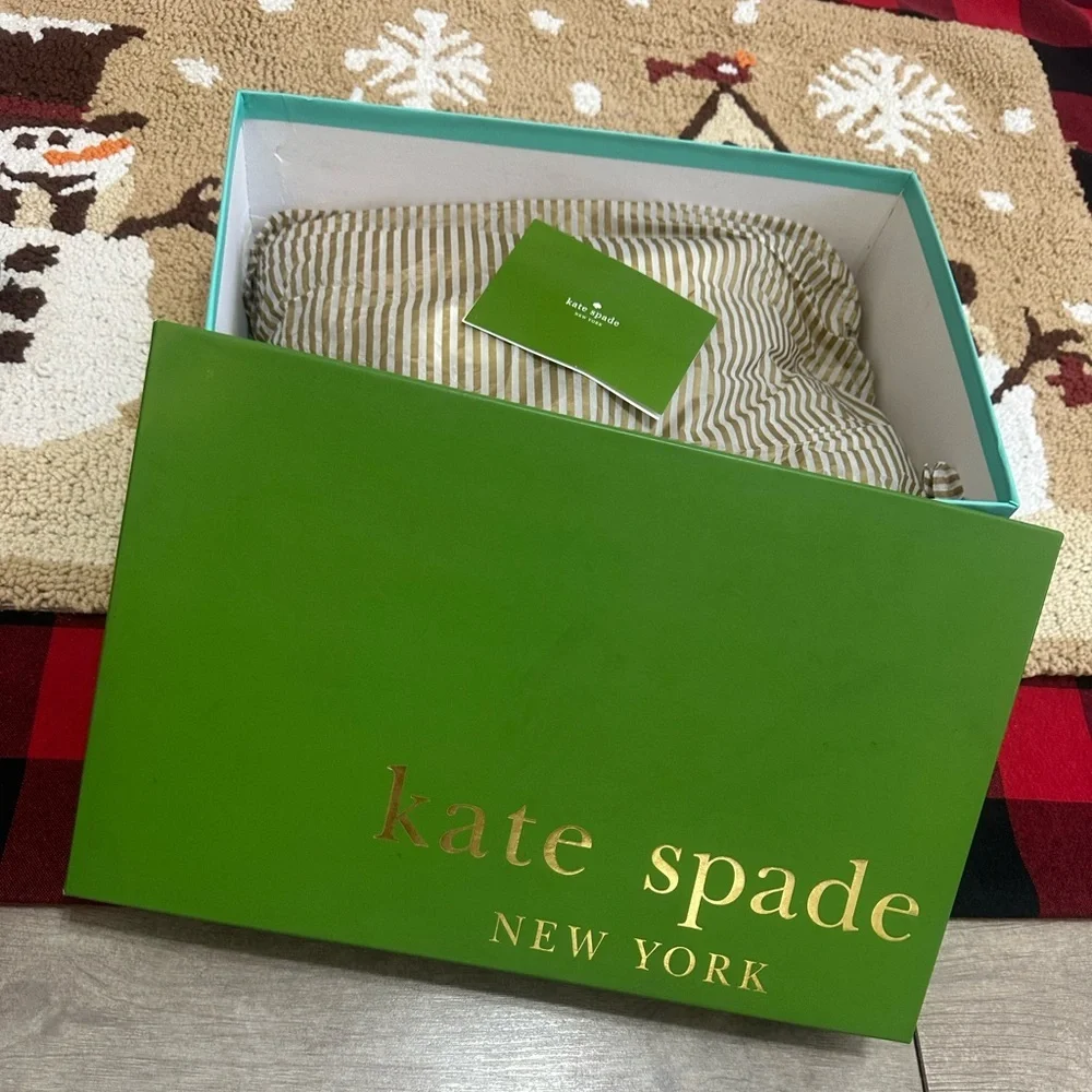 New Kate Spade Laurie Heels Butterfly Women’s 6.5 w/ Box Pale Pink Nappa Leather